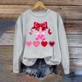 thumbnail image 5 of successthop Crew Neck Sweatshirts Women Valentine Day Bow Print Casual Clothes Long Sleeve Outfits Vacation Tops 2XL, 5 of 5