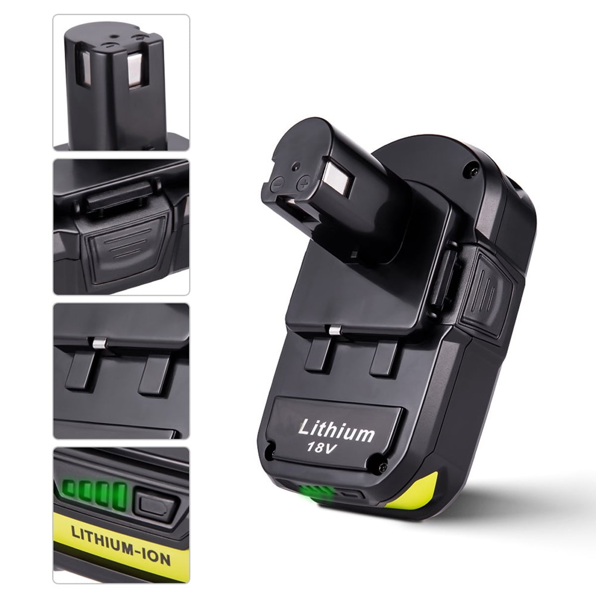 2X for Ryobi P102 3.6Ah 18V Lithium-Ion Compact Battery P104 P108 RB18L25 RB18L40 RB18L50