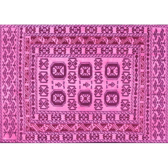 Ahgly Company Indoor Rectangle Southwestern Pink Country Area Rugs, 2' x 4'