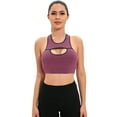 thumbnail image 5 of DODOING Active Bra Sports Bra for Women, Sexy Cutout Crop Workout Tops for Women with Removable Padded Cups Training Yoga Active Bra, 5 of 8