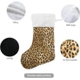 thumbnail image 3 of Leopard Print Christmas Stockings Animal Christmas Presonalized Large Stocking Sock, Set of 1 Xmas Party Winter Decor Candy Bag Family Holiday Gift, 17.7 Inch, 3 of 7
