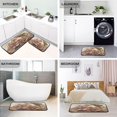 thumbnail image 4 of 2-Piece Kitchen Rugs Set Non-Slip Mats Carpet Floor for Kitchen, Bathroom (19.7"x27.6" & 19.7"x47.2") Santa Claus Sitting in Chair, 4 of 7
