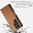 thumbnail image 2 of Allytechgroup Wallet Case for Samsung Galaxy S23 Ultra, Premium PU Leather Cards Slots Shockproof Flip Cover Stand Feature Magnetic Closure Retro Business Style Case Cover for Galaxy S23 Ultra, Brown, 2 of 6