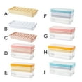 thumbnail image 3 of Molde para cubitos de hielo Cateissary lavable reutilizable 32 rejillas color Amarillo 2 capas, 3 of 6