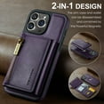 thumbnail image 6 of Allytech Magnetic Detachable Wallet Case for iPhone 15, [Support Wireless Charging] Luxury PU Leather Slim Cover with Card Slots & Kickstand, Protective Anti-Drop RFID BLOCKING Case, Purple, 6 of 14