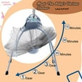 thumbnail image 2 of HAOUUCYIN Electric Baby Swing, Portable Infant Bouncer Cradle with bluetooth Music and Remote Control, Gray, 2 of 7