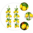 thumbnail image 2 of Faux Lemon Decoration, Artificial Lemons With Green Leaves And Creative Design, Eco-Friendly Material For Home Decoration And Photography Props (2Pcs), 2 of 8