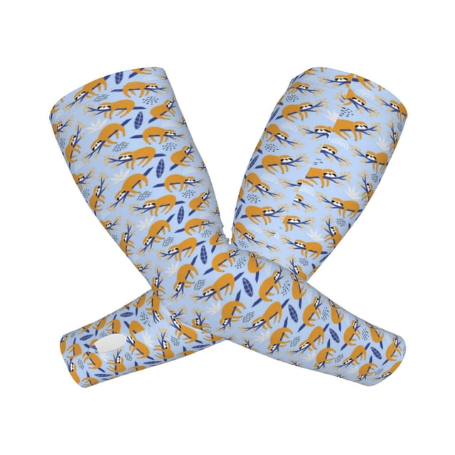 Balery Cute Sloth Mangas Refrescantes para Brazos para Hombre y Mujer – Transpirables y Absorbentes de Humedad para Mujeres, Hombres y Niños