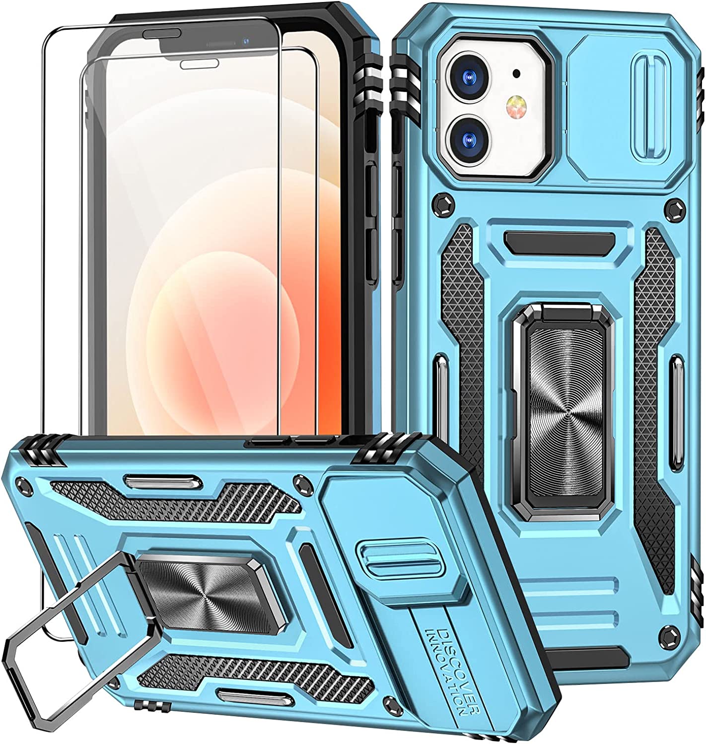 for iPhone 11 Case with Screen Protector Case for iPhone 11 with Stand