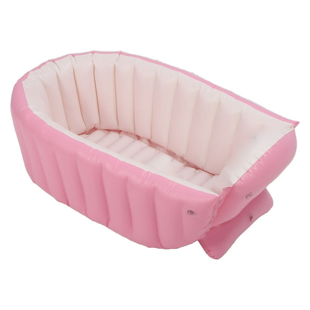 Bañera de Baño Para Bebés de Vije, Respaldo de 45 de Respaldo Plegable Infante Infantil Infantil PVC Suave Para Acamp en El Hogar