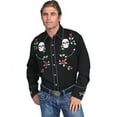 thumbnail image 2 of Scully P-771-BLK-L Mens Western Shirt - Black, Large, 2 of 2