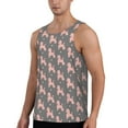 thumbnail image 2 of Xecao Poodle Dog Men's Tank Top Workout Quick Dry Sleeveless Gym Jogging Muscle Shirts Summer Swim Beach Tops, 2 of 9