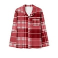 thumbnail image 5 of LIaqionyy Womens Pajamas Set 2 Piece Plaid Button Down Pjs Soft Long Sleeve Top and Pants Sleepwear Lounge Sets, 5 of 5