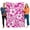 Fuchsia, Hot Pink, variant on Flannel Throw Blanket for Couch Sofa Bed, Summer Hibiscus Palm Leaf Soft Cozy Warm Fuzzy Blanket 30x40in