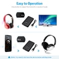 thumbnail image 6 of Aux Bluetooth Adapter for Car, 2-in-1 Bluetooth 5.3 Transmitter Receiver Portable Wireless Audio Receiver for Laptop Radio Headphones Speakers TV Stereo Black, 6 of 11