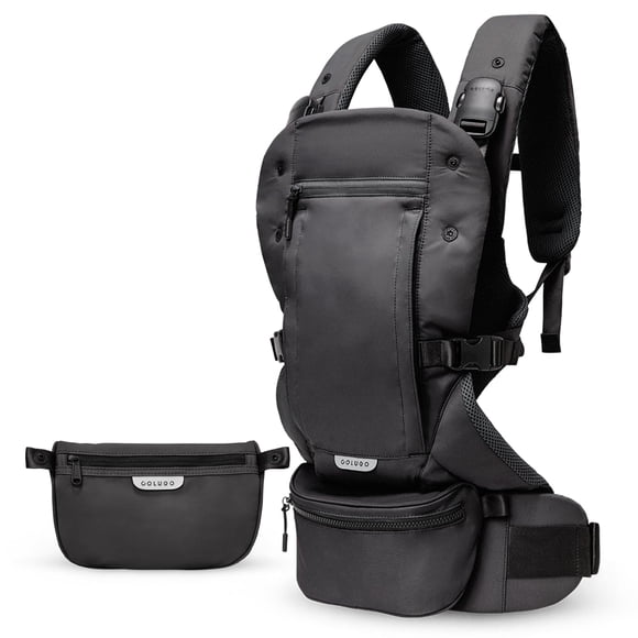 Colugo Portabebés - Portabebés para recién nacidos y niños pequeños, portabebés ajustable, ligero y transpirable para recién nacidos hasta 33 libras (negro)