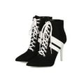 thumbnail image 5 of New Women Milia-58 Faux Suede Pointy Toe Lace Up Sportu Stiletto Bootie, 5 of 5