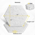 thumbnail image 3 of Sonic Hexagon Sound Absorption Acoustic Panels Beveled Edge Silver Grey 12'' X 14'' X 0.4'' 12 Panel, 3 of 8