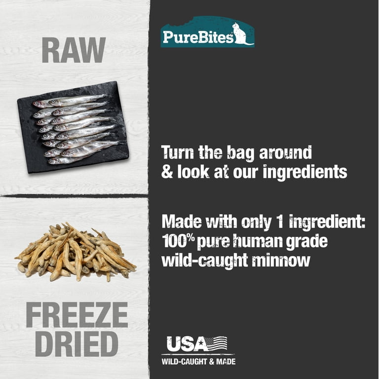 PureBites Minnow Freeze-Dried Cat Treats, 1 Ingredient photo 3