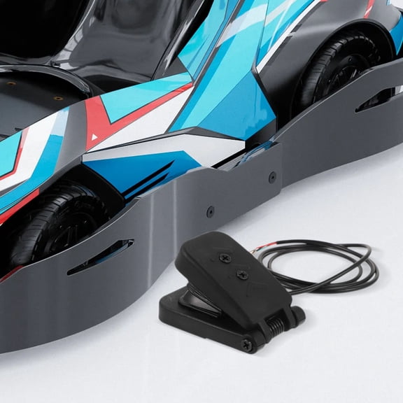 HOMEMAXS Black Adjustable Throttle Foot Pedal for Kart Made of Sturdy Plastic Enhances Acceleration .5 inches