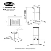 36 in. Vista Collection Ductless Wall Mount Range Hood in Stainless Steel