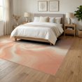 thumbnail image 3 of ODIKA 6'x9' Washable Area Rug Non-Slip, Easy Care, Peach Flowing Spiral Peachy Salmon Ivory Gradient Transitions for Family Room, Living Mater Bedroom, 3 of 7
