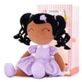 thumbnail image 3 of Gloveleya Baby Girl Gifts Plush Dolls Curly Hair Doll Soft Girls Toy Love Heart Tanned Lilac Dress 16 Inches, 3 of 7