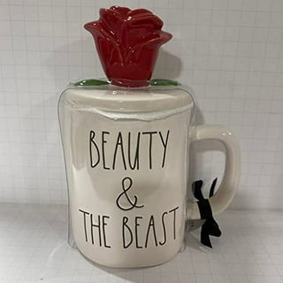 Fab Starpoint Disney Beauty and The Beast Chip Mug with Gold Foil Printing, Multicolor, 8 Ounces