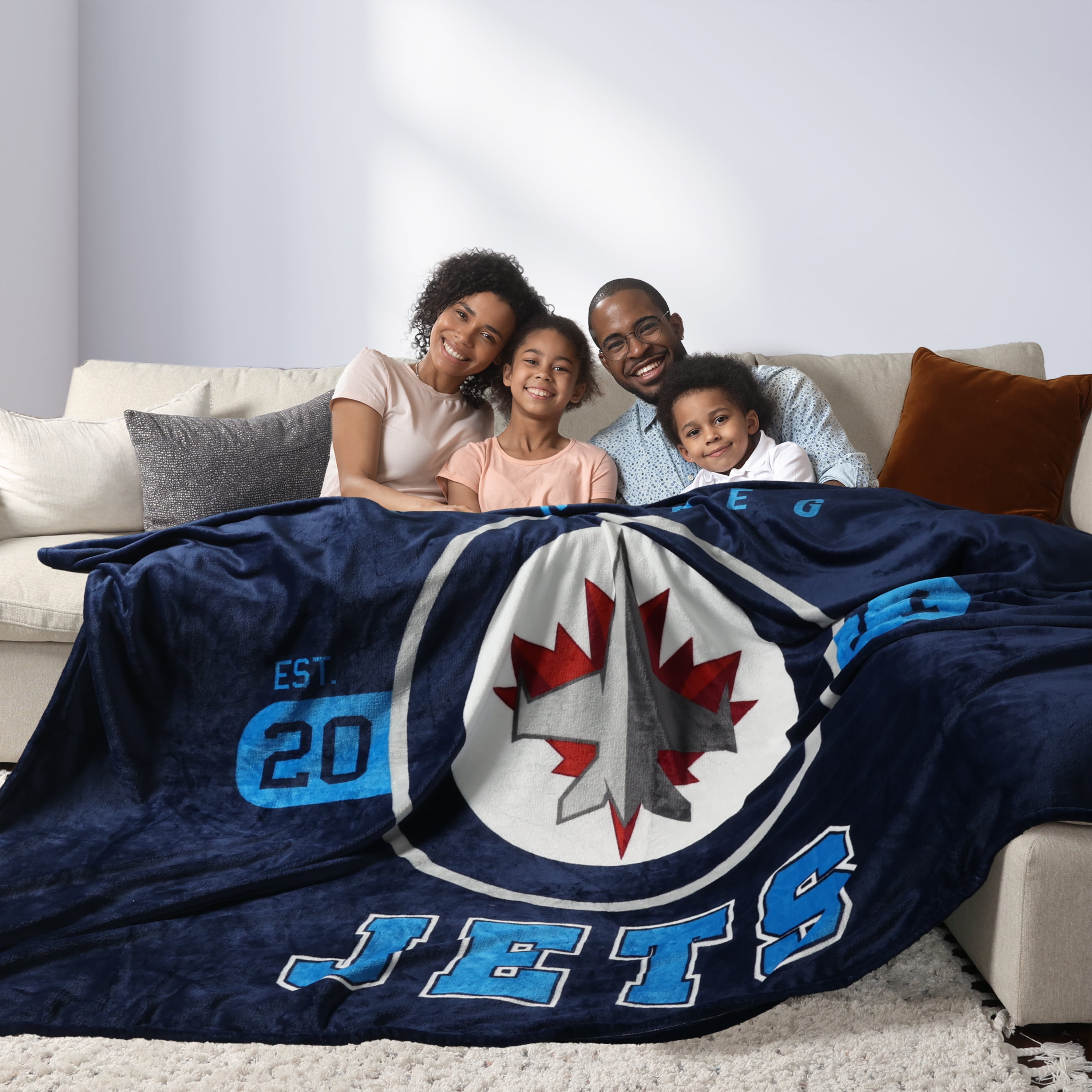Couverture de Jour de Match LNH des Winnipeg Jets 66po x 90po COUVERTURE GÉANTE NHL WINNIPEG JETS