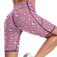 thumbnail image 2 of Wp12132350-desktop-hello-kitty-pink-wallpapers Women Biker Shorts, High Waisted Tummy Control Workout Shorts for Running Yoga Athletic, 2 of 6