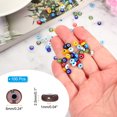 thumbnail image 2 of Uxcell 6mm Flat Evil Eye Beads, 100 Pcs Turkish Evil Eye Charm Round Shape Spacer Beads for DIY Art Craft Bracelet Necklace,Dark Purple, 2 of 6