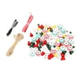 thumbnail image 5 of Christmas Tree Decoration Wooden Beads Doll Snowman Wooden Beads Hemp Rope Tassel Wooden Beads String DIY Accessory Kit for Party DIY, 5 of 8