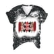 thumbnail image 1 of Camisas Navideñas Para Mujer Con Estampado Casual de Manga Corta Suelta Con Cuello en V Odeerbi ODB202577, 1 of 5