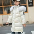 thumbnail image 2 of KAUOD Girls Long Winter Parka Coats Padded Insulated Faux-F𝐮r Puffer Jackets Kids Snow Ski down Outwear Quilted Warm Coats, 2 of 6
