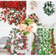 thumbnail image 5 of 2 piezas de 7,87 pies/pieza de enredadera de rosas artificiales, enredaderas de rosas artificiales, planta colgante para decoración de mesa de arco de fiesta de boda, 5 of 5