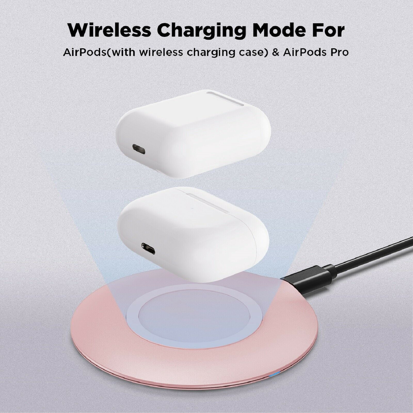 15W Wireless Charger Compatible With iPhone 16e/17e - Fast Pink Charging Pad Slim Quick Charge