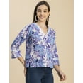 thumbnail image 3 of Moomaya Long Sleeves Round Neck Regular Printed Top - Women's Casual Printed Top, 3 of 9