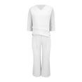 thumbnail image 6 of MSJUHEG 2 Piece Outfits 2025 Lounge Sets for Women Linen Sets for Women 2 Piece Sweatsuit Lounge Set Womens Summer Sets Women 2 Piece Outfits Summer Pants Sets Women 2 Piece Outfits White 2XL, 6 of 9