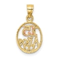 thumbnail image 3 of FB Jewels 14K Two Tone Gold w/White Rhodium CZ 15 Anos Pendant, 3 of 4