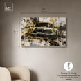 thumbnail image 5 of Sleek Yellow Porsche II Canvas Lux Car Paintings by Art Remedy, Silver Frame, 45" x 30", 5 of 7