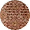 thumbnail image 1 of Ahgly Company Indoor Round Contemporary Saffron Red Abstract Area Rugs, 4' Round, 1 of 6