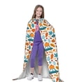 thumbnail image 4 of Honeii Falling Pumpkins On Car Print Poncho Cape, Cloak Coat, Snuggly Hooded Wearable Blanket, Hooded Cape For Teenagers,Halloween Costumes-Large, 4 of 7