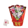 thumbnail image 3 of veasfak Bouquet Greeting Card with Note Card and Envelope Romantic Birthday Card for Mom B, 3 of 9