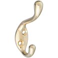 thumbnail image 1 of Heavy Duty Coat & Hat Hooks - Brass, 1 of 1
