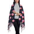 thumbnail image 3 of Cauagu Cartoon Donut Planets Print Women Wrap Shawl tassels Scarves Retro Scarf 77.6"X28.3", 3 of 8