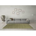 thumbnail image 3 of Ahgly Company Machine Washable Indoor Square Abstract Brown Contemporary Area Rugs, 6' Square, 3 of 4