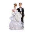 thumbnail image 1 of Adornos para tarta de boda, decoración para tarta de novios, esculturas decorativas, accesorios, estatua de pareja para centro de mesa de escritorio. Estilo B, 1 of 8