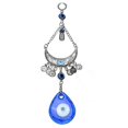 thumbnail image 4 of Colgante de ojo de diablo azul, amuleto para colgar en la pared, decoración del hogar, Luna, colgante de pared, mal de ojo, colgante de coche, forma de gota de agua Feliz Sencillez, 4 of 5