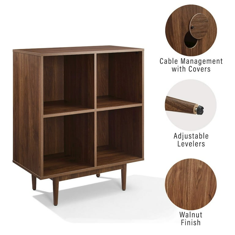 Crosley Furniture Liam 4 Cube Record Player Stand With Vinyl