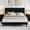 Black, variant on Queen Size Bed Frame, Velvet Upholstered Platform Bed with Adjustable Vertical Channel Tufted Headboard, No Box Spring Needed, Easy Assembly, Black